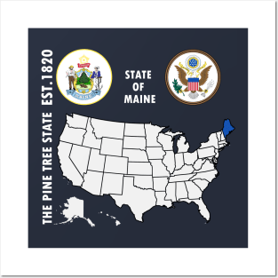 State of Maine Posters and Art